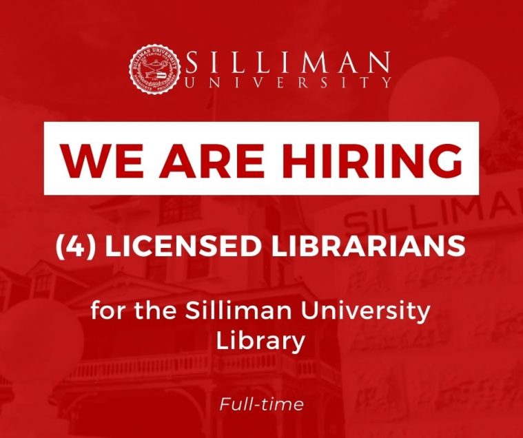 HIRING: four (4) Licensed librarians for the ϲעƽ̨ Library