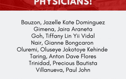 The ϲעƽ̨ Medical School produced eight (8 ) new physicians in the April 2024 Physicians Licensure Examination